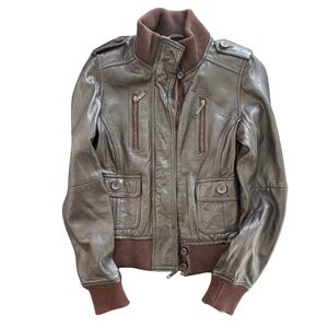 Zara Brown Bomber Jacket